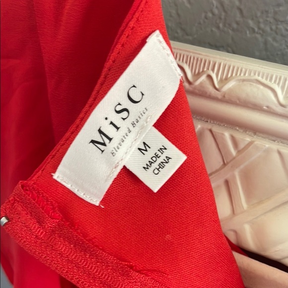 Red Ruffled Front Open BackMidi Sundress - Picture 7 of 7